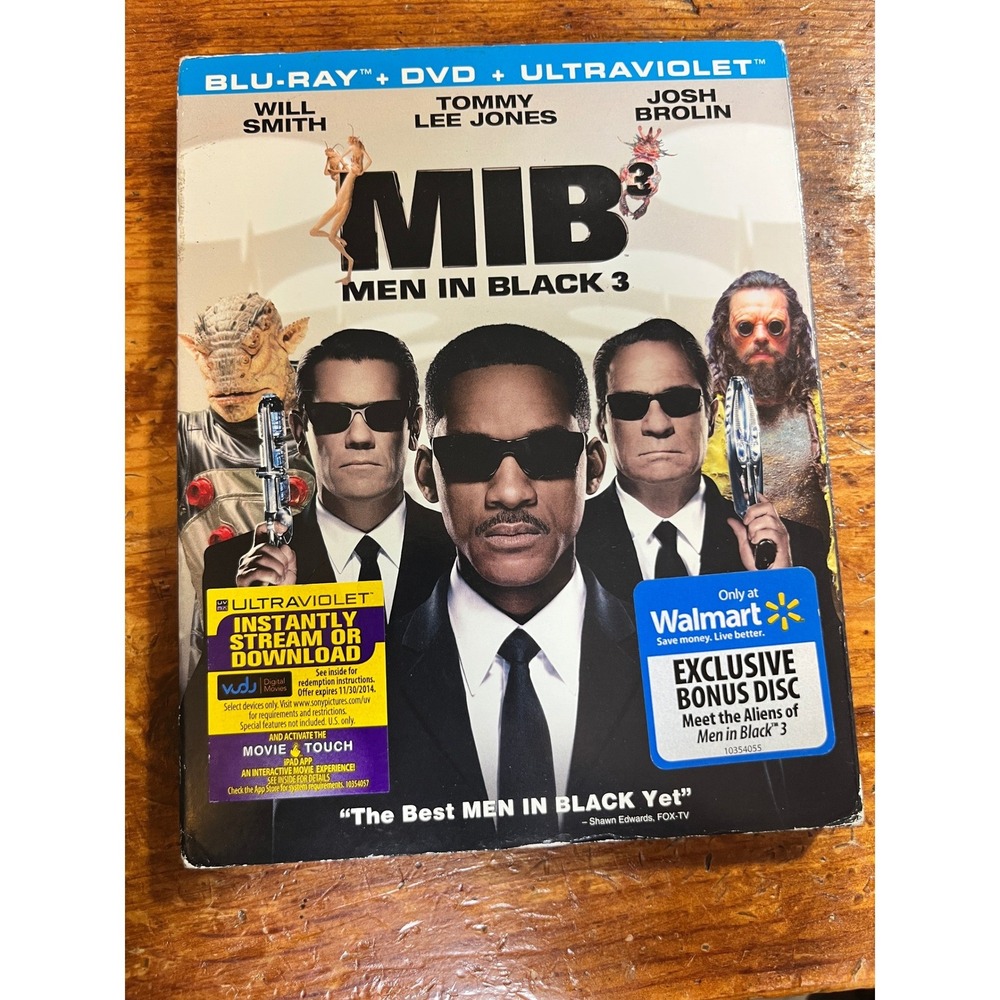 Men in Black 3 Blu-ray DVD Walmart Exclusive Bonus Disc MIB 3